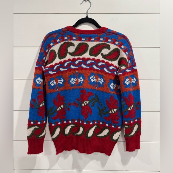 Carolina K red blue paisley print Sabina cardigan - Picture 8 of 8